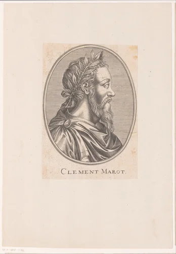 Portret van Clément Marot by anonymous, print, 1610-1668