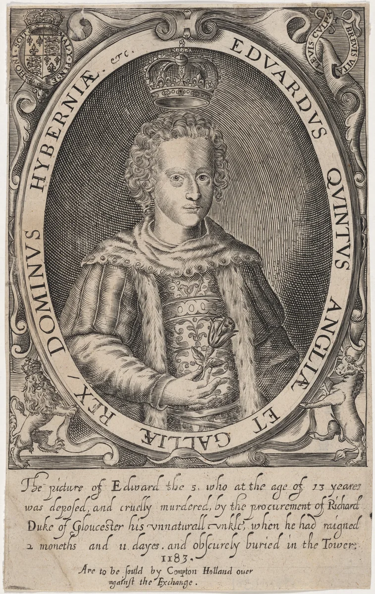 Edward V of England by Renold Elstrack, print, 1571-1625