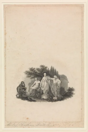 Demosthenes, Cicero and William Pitt, Earl of Chatham by Francesco Bartolozzi, print, 1750-1815
