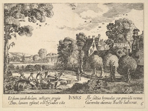 June (Junius) by Wenceslaus Hollar, print, 1628-1629