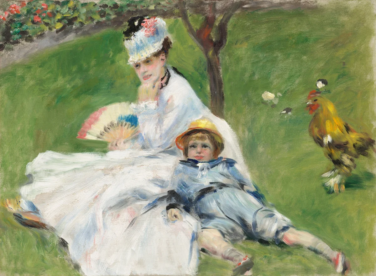 Madame Monet and Her Son by Auguste Renoir, painting, 1874