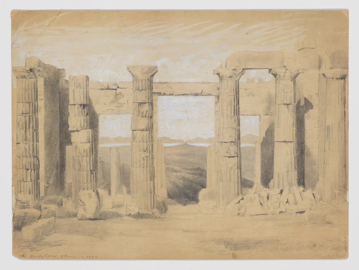 The Propylaea, Athens by anonymous, drawing, 1835-1845