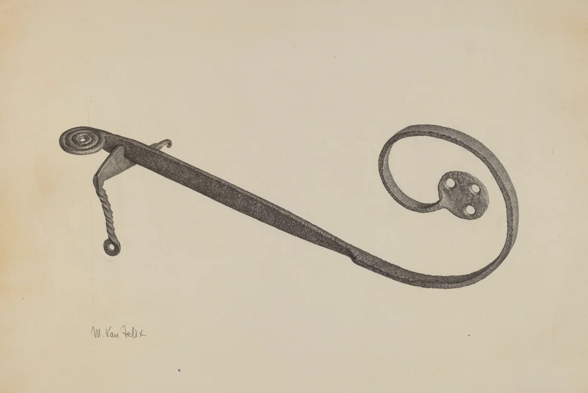 Garden Gate Latch by Maurice Van Felix, index of american design, 1940