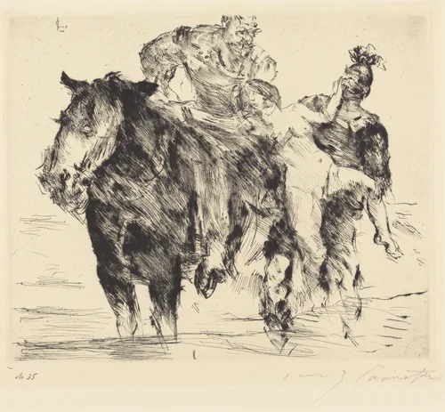 Frauenräuber (Rape) by Lovis Corinth, print, 1920