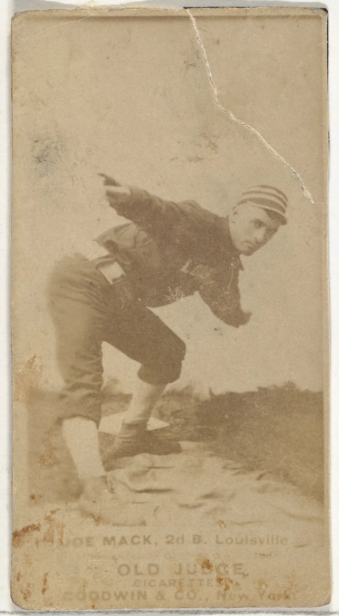 Joseph "Reddy" Mack, 2nd Base, Louisville Colonels, from the Old Judge series (N172) for Old Judge Cigarettes by Goodwin & Company, photograph, 1888