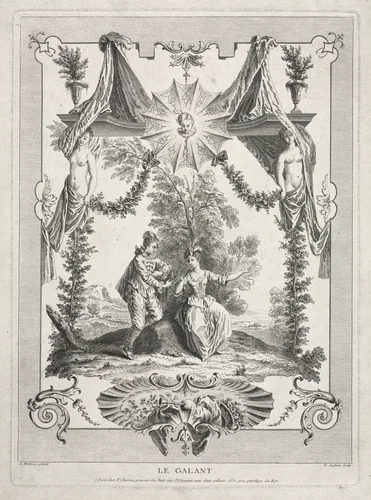 The Gallant by Benoit II Audran, print, 1711-1772
