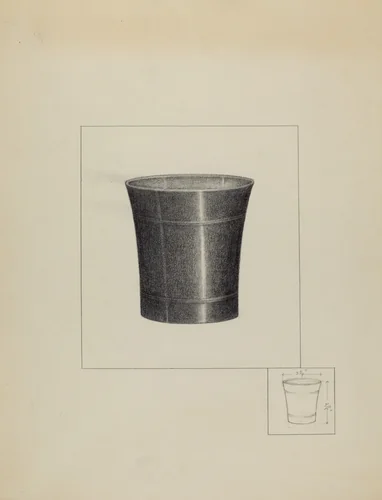 Pewter Beaker by Arthur Johnson, index of american design, 1936