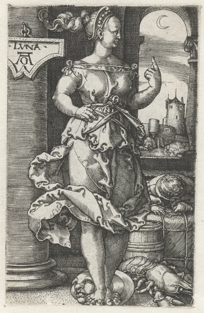 Luna by Unknown, print, 1512-1560