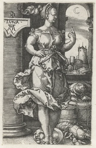 Luna by Unknown, print, 1512-1560