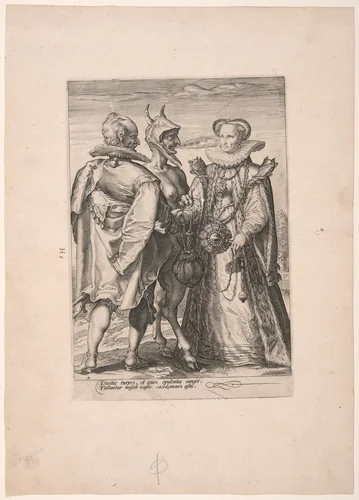 Marriage for Wealth, from Three Kinds of Marriages by Jan Saenredam, print, 1590-1600
