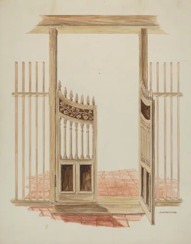Ornamental Gate to Nave of Church by Randolph F. Miller, index of american design, 1936