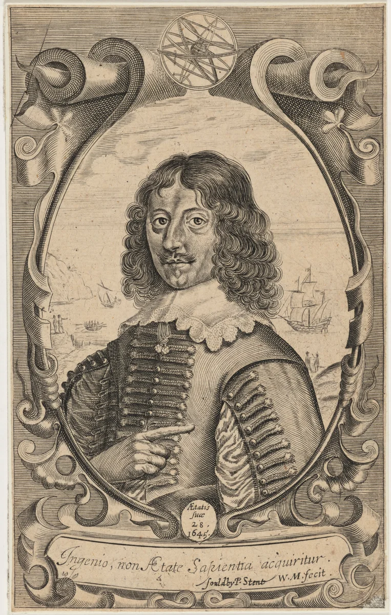 John Thompson, Navigator by William Marshall, print, 1645
