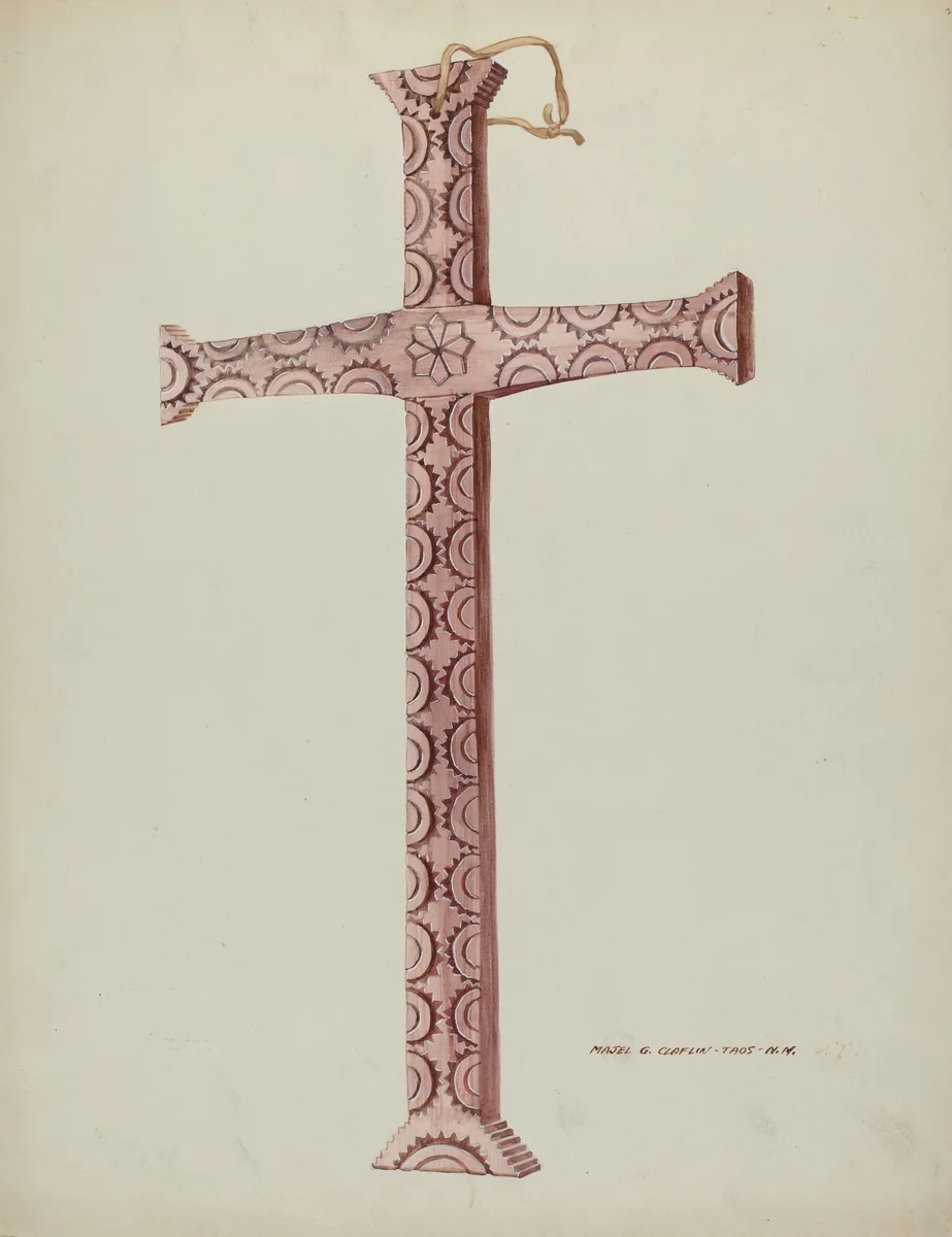 Cedar Cross by Majel G. Claflin, index of american design, 1937