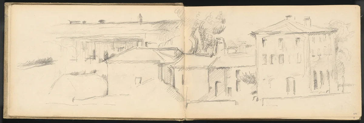 Landscape Near Aix-en-Provence by Paul Cezanne, drawing, 1877-1880