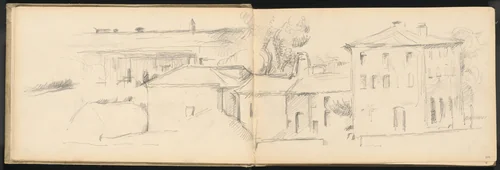 Landscape Near Aix-en-Provence by Paul Cezanne, drawing, 1877-1880