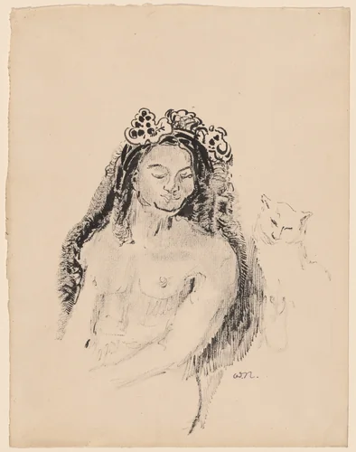 The Queen of Sheba (La Reine de Saba) by Odilon Redon, drawing, 1896-1900