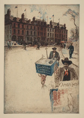 Bowling Green by Charles Frederick William Mielatz, print, 1910