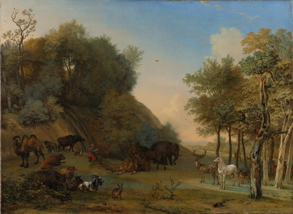 Orpheus and the Animals by Paulus Potter, painting, 1650