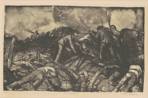 The Charge by George Bellows, print, 1918