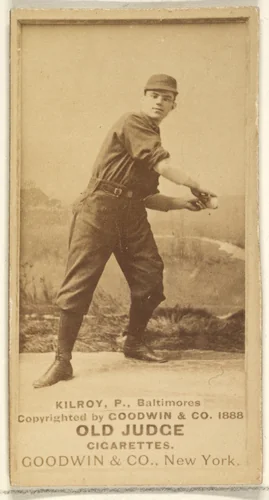 Kilroy, Pitcher, Baltimore Orioles, from the Old Judge series (N172) for Old Judge Cigarettes by Goodwin & Company, photograph, 1888
