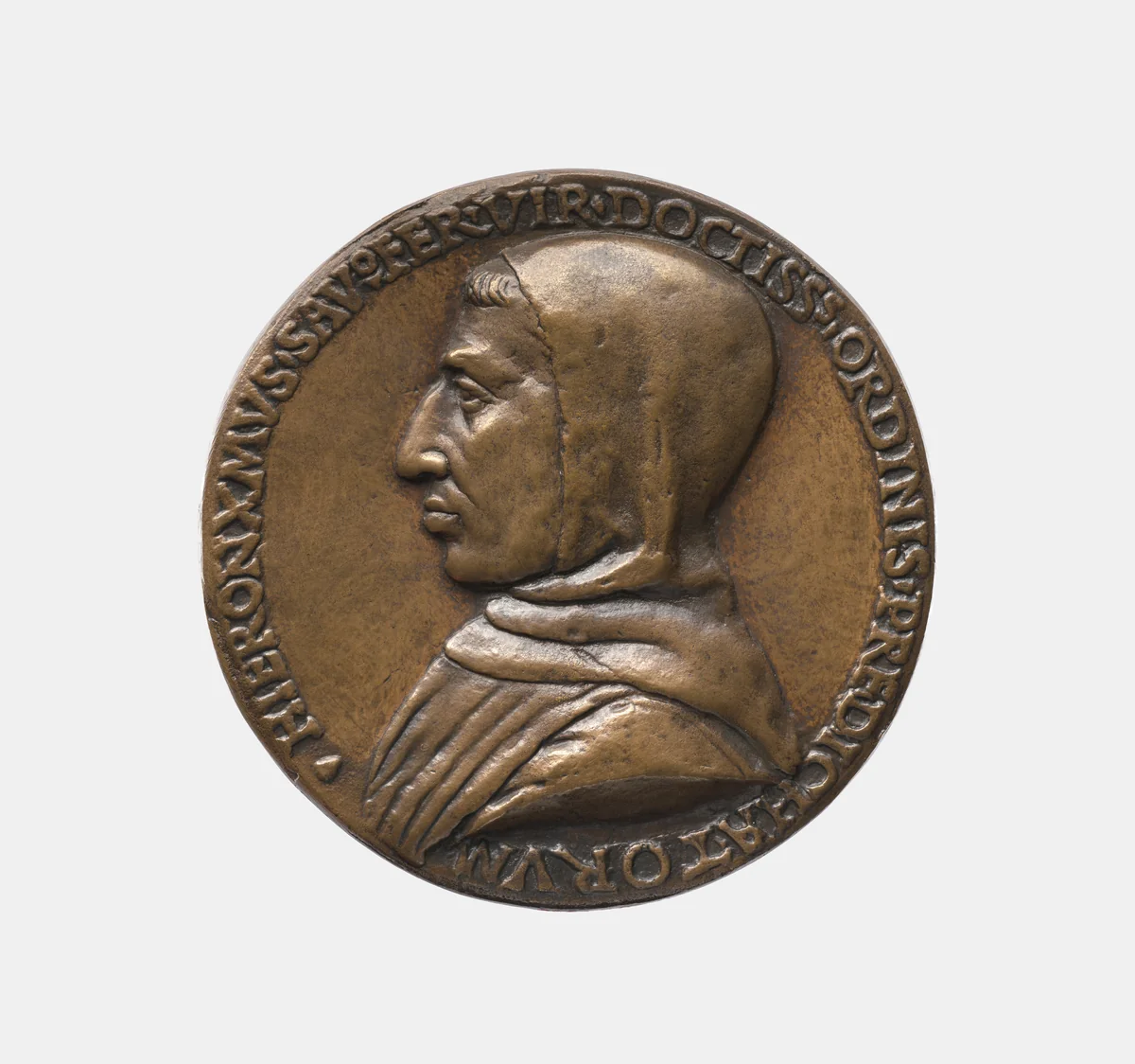 Girolamo Savonarola 1452-98, Dominican preacher by Niccolò Fiorentino, metalwork, 1457-1514