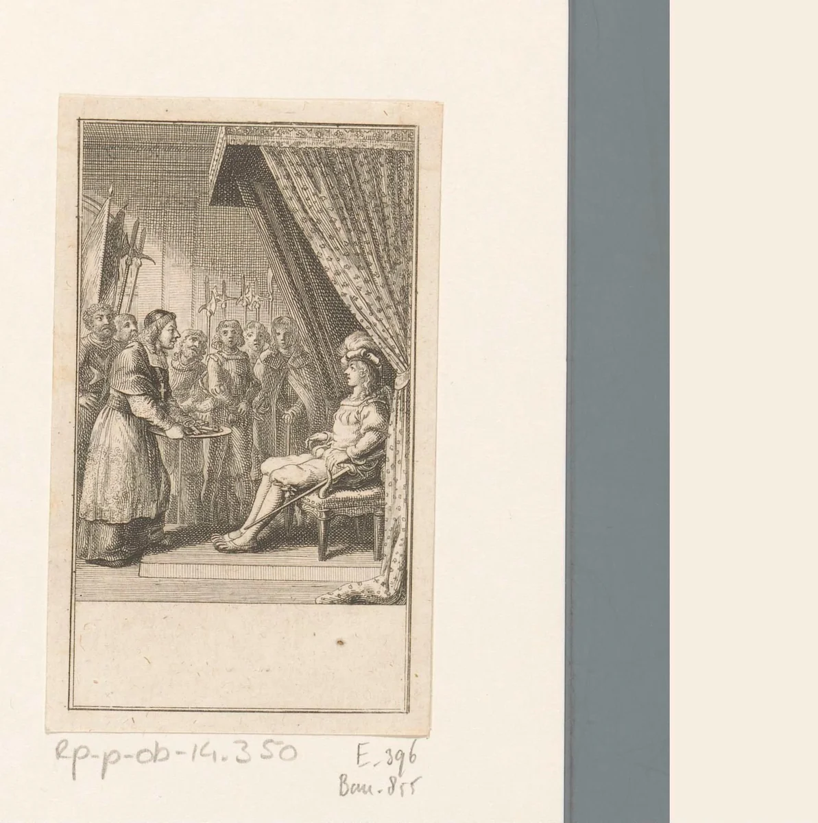 Filips II ontvangt de sleutels van Jeruzalem by Daniel Nikolaus Chodowiecki, print, 1781