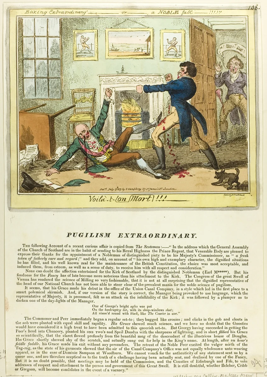 Voila-t-on Mort!!! by George Cruikshank, print, 1819