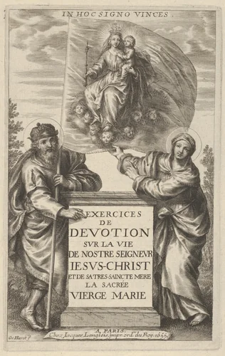 Frontispiece for Exercises de Devotion sur la Vie de Nostre Seigneur Iesus-Christ [...] by Grégoire Huret, print, 1655