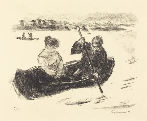 Canoeing by Max Liebermann, print, 1919