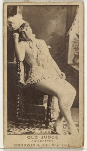 L. Blou, from the Actors and Actresses series (N171) for Old Judge Cigarettes by Goodwin & Company, photograph, 1886-1890