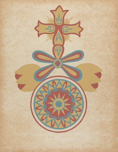 Santa Barbara Mission Doorway Design from the portfolio "Decorative Art of Spanish California" by American 20th Century, index of american design, 1935-1942