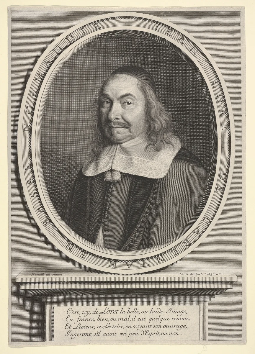 Jean Loret by Robert Nanteuil, print, 1658