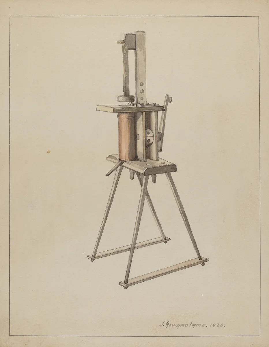 Sausage Stuffer by J. Howard Iams, index of american design, 1936