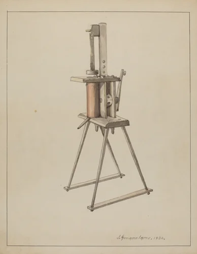 Sausage Stuffer by J. Howard Iams, index of american design, 1936