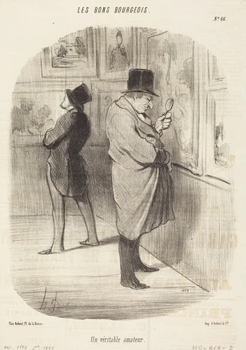 Un Veritable amateur by Honoré Daumier, print, 1847