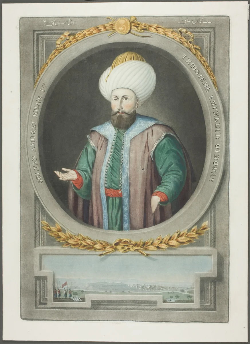 Amurat Kahn I, from Portraits of the Emperors of Turkey by John Young, print, 1815