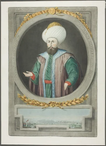 Amurat Kahn I, from Portraits of the Emperors of Turkey by John Young, print, 1815