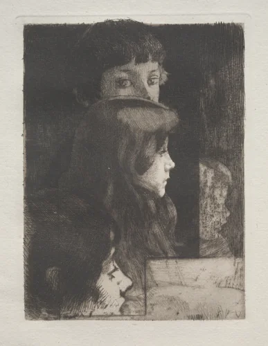 Study of Heads by Albert Besnard, print, 1899