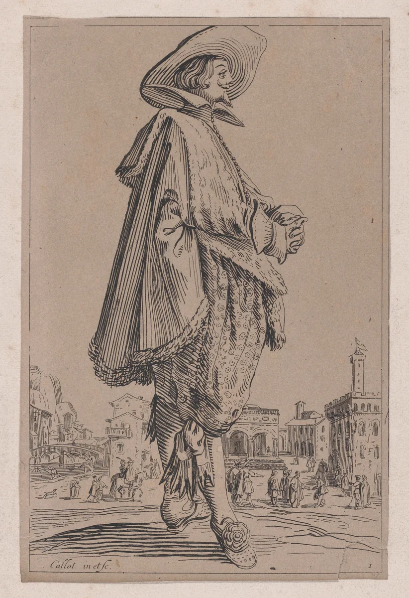 Copy of Le Gentilhomme aux Mains Jointes (The Gentleman with his Hands Joined), from "La Noblesse" (The Nobility) by anonymous, print, 1625-1700