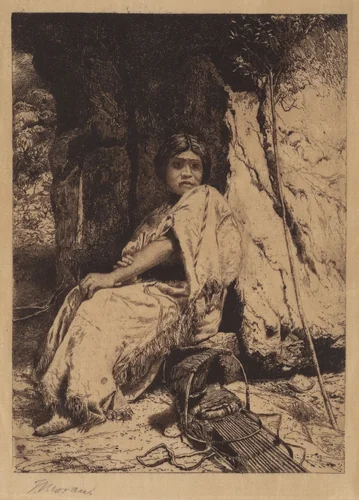 The Empty Cradle by Thomas Moran; John K. Hillers, print, 1878