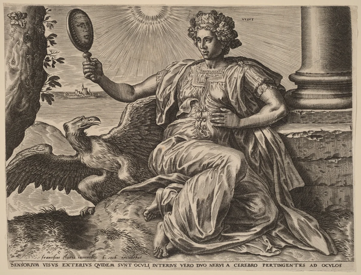 Visus (Sight) by Cornelis Cort, print, 1561