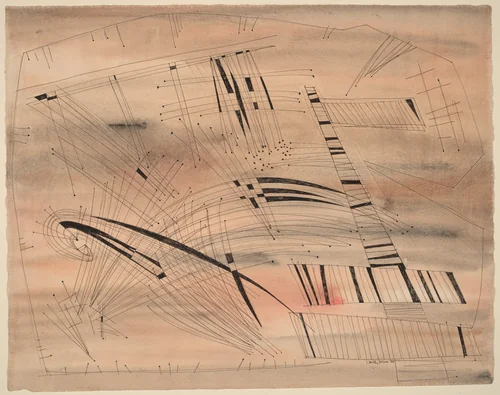 Music for Strings by Dorothy Dehner, drawing, 1949