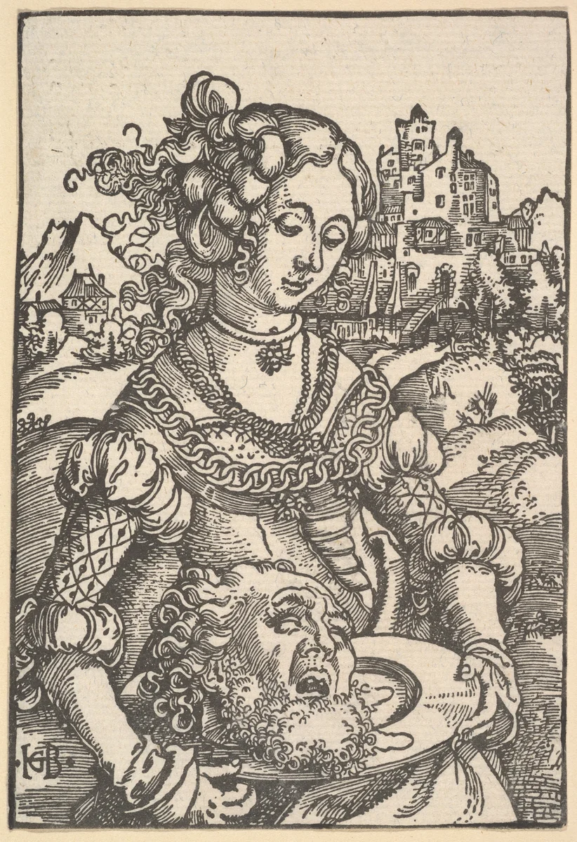 Salome with the Head of St. John the Baptist by Hans Baldung, print, 1506-1516