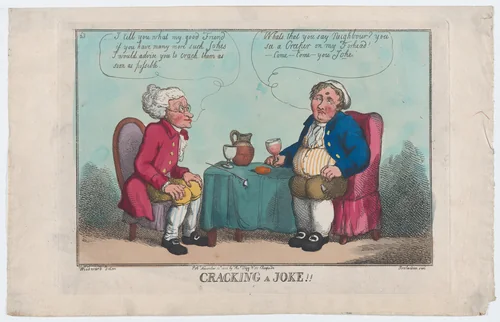 Cracking a Joke by Thomas Rowlandson, print, 1808