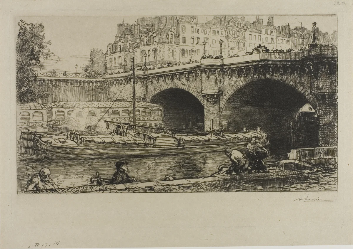 The Pont-Neuf by Louis Auguste Lepère, print, 1901