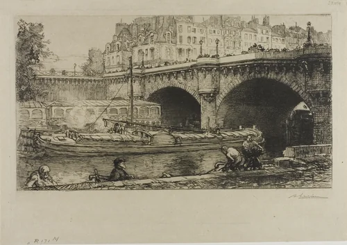 The Pont-Neuf by Louis Auguste Lepère, print, 1901