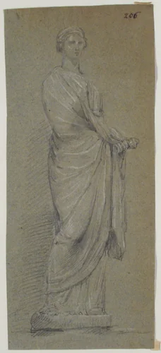 Drawing of Female Statue by anonymous, drawing, 1700-1799