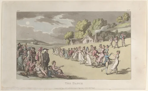 The Dance, from "The Vicar of Wakefield" by Thomas Rowlandson, print, 1817