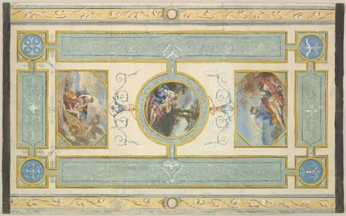 Study for a Ceiling by Jean Jacques Lagrenée, drawing, 1775-1785
