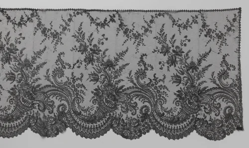 Strook kloskant met hoorns van overvloed by anonymous, other, 1850-1860